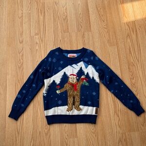 Tipsy Elves Navy Bigfoot Crewneck Sweater